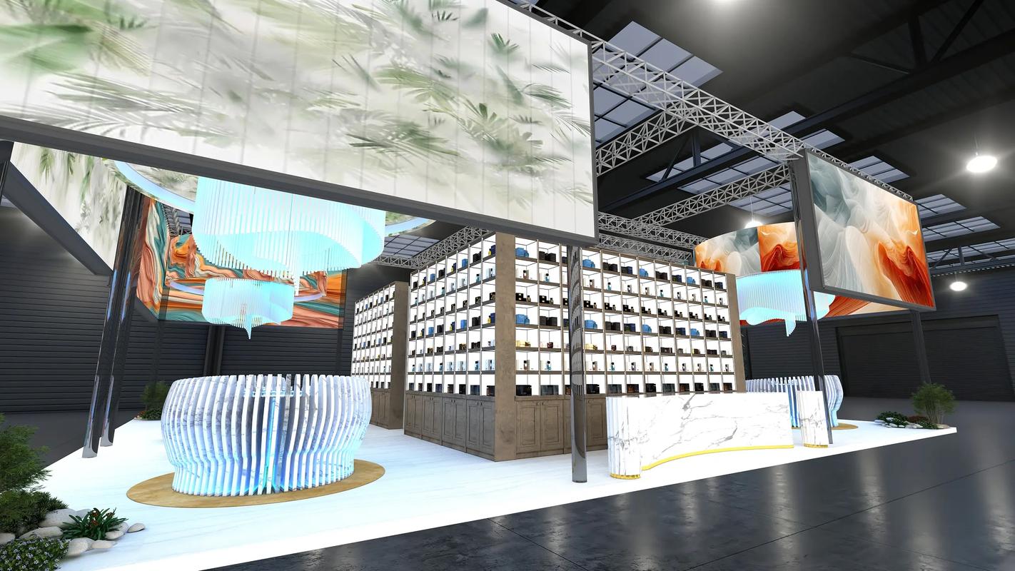 深圳廣州展覽會展臺設計策劃搭建效果圖欣賞